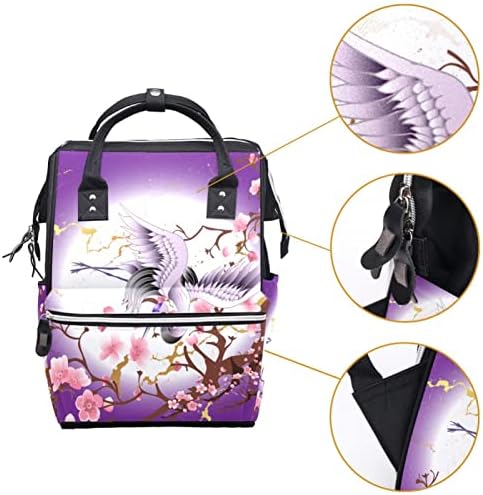 Guerotkr putuju ruksak, ruksak vrećice pelena, ruksak pelena, stablo cvijeta i ptice dizalice