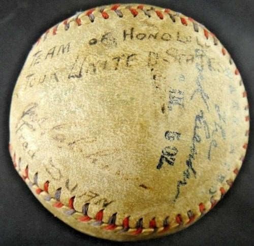 Rijetki 1916. Havajski kineski putnici potpisali su bejzbol s Williamom Buck Tin Lai - Autografirani bejzbol