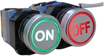 UNCASO 2PCS 22MM 1 NO 1 NC Zeleno crveno uključivanje/isključivanje Sign LED Svjetlo Svjetlo prekidač gumba 660V 10A s LED naponom