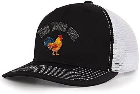 Prilagođeni šareni pijetao 112 Kamiondžijski šešir izvezeni zapadni farmi Rooster G Dizajn Vaše farme Snaps Mesh bejzbol kapu