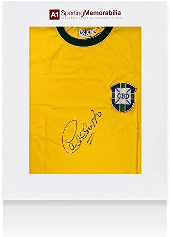 Carlos Alberto Front potpisan brazilska košulja - poklon kutija Autograph Jersey - Autografirani nogometni dresovi