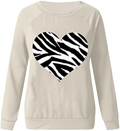 Valentinove košulje Žene Valentine grafičke košulje Ljubavno srce slovo Print Twisheirt Sluza casual vrhovi pulover