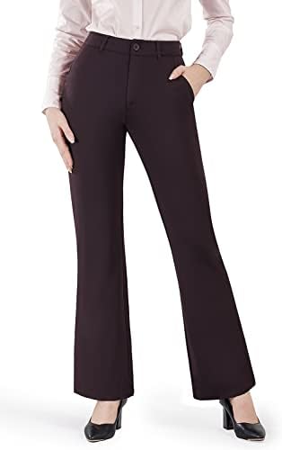 Bamans odijevanje hlače 30 /32/34 za žene bootcut radne hlače za rastetećine loop bootleg joga hlače s džepovima