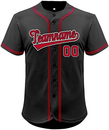 Custom Baseball dres sportske košulje na kopčanje s personaliziranim prilagođenim imenom i brojem za muške ženske dječake