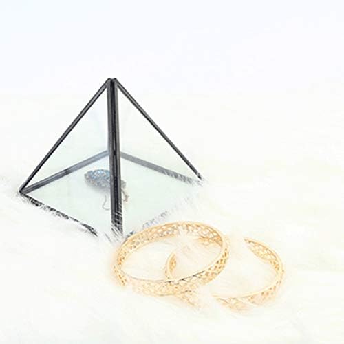 Kutija za nakit od stakla za žene vintage staklene poklopce poklopca nakit držač zaslona staklena prstena držač nakita za skladištenje