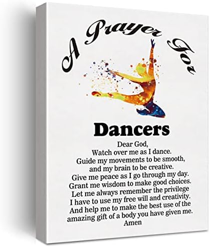 Lexsivo plesač molitveno platno kućni zid art dekor plesači darova slika 12x15 plesni profesionalci plesač plakat uokviren spreman