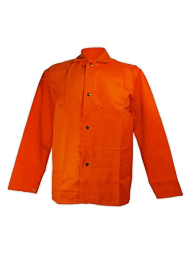 Magid OR1836XL SparkGuard plamen -otporna jakna s kožnim rukavima, 9,0 visina, 14,0 široka, 19,0 duljina, narančasta