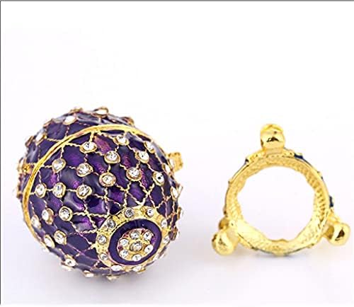 O. kristalno ukrašena preklopna kutija za kuglice u obliku jaja prsten ogrlica kolekcija držača poklon kutija