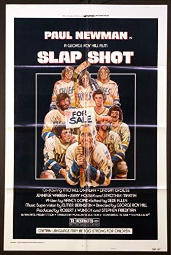 SLAP Shot Paul Newman Hockey Classic 1977 Original One Sheet 27x41 filmski plakat