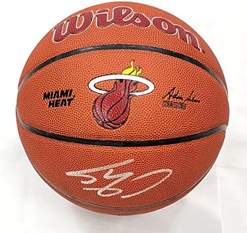Shaquille O'Neal Autographid Miami Heat Wilson NBA replika toplina logotipa košarka koju je svjedočio - košarka s autogramom -