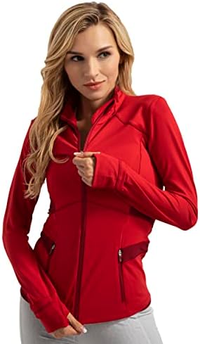 Queenieke ženska sportska jakna Slim fit trčanja jakna Cotton-Soft Handfeel 60927
