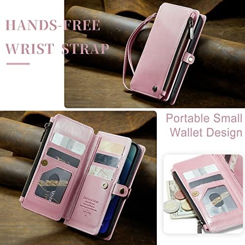 Zaštitna torbica za iPhone 12/ Pro Case Novčanik, torbica-novčanik za iPhone 12 za žene i muškarce, starinski kožni magnetski flip-remen
