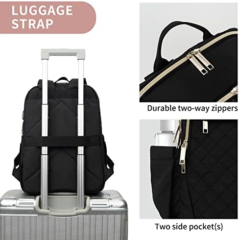 EMPSIGN 15,6 inčni prijenosni ruksak torba za prijenosno računalo za žene muškarce, poslovni rad ruksak s USB priključkom za punjenje,