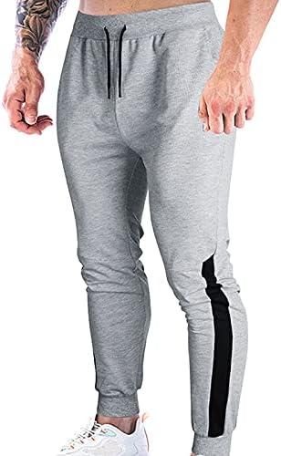 Sezcxlgg teška runa joggers muške hlače Slim Fit Athletic Mens Twispants s džepovima joga joggers