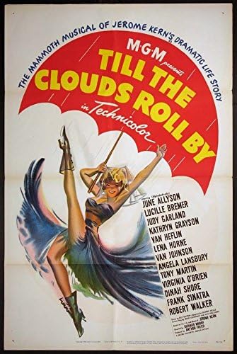 Do oblaka Roll -a Judy Garland Frank Sinatra MGM MUSICAL 1946 Originalni 27x41 Filmski plakat s jednim listom