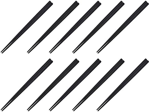 Fukui zanatske štapiće, PBT smola štapića, napravljena u Kini, sigurna perilica posuđa, kvadratni mišićni štapići, crni, 8,3 inča,