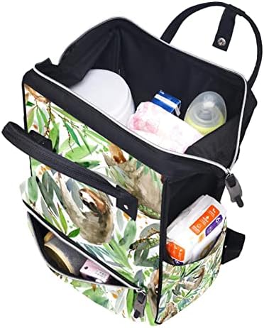 Guerotkr putovanja ruksak, ruksak vrećice pelena, ruksak pelena, životinje lišće akvarel uzorka