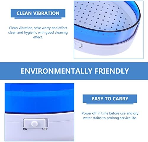 Cabilock Electric Watch Cleaner Prijenosni nakit za pranje kutije za sagledavanje čaše za čišćenje lažnog uređaja za čišćenje zuba