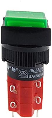 Novi LON0167 GRN CAP Vrsta samo-zaključavanja AC 250V 5A prekidač gumba (GRN CAP SELBSTVERRIEGELNDER AC 220V 5A Drucktastenschalter