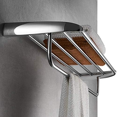 XJJZS Polica za kupaonice Polica za kupaonicu, ručnika za toalet zid postavljena metalnim ručnikom s visećim šipkom