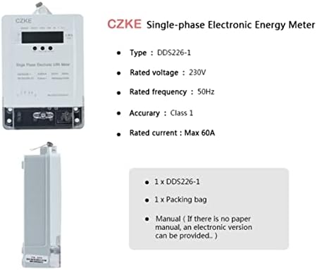 PCGV DDS226-1 Jednofazni statički Watt Hour Meter 230V 50Hz Max 60A klasa 1 AC Aktivna energija