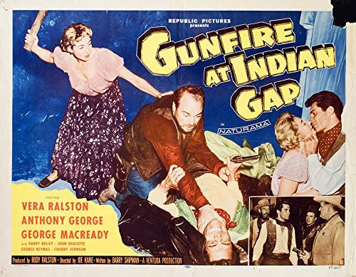 Pucnjava u Indian Gapu 1957 američki plakat s pola lista