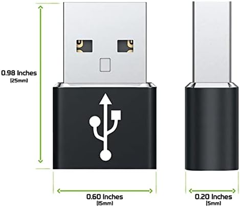 USB-C ženska osoba na USB muški brzi adapter kompatibilan s vašim Samsung Galaxy SM-A015G za punjač, ​​sinkronizaciju, OTG uređaje
