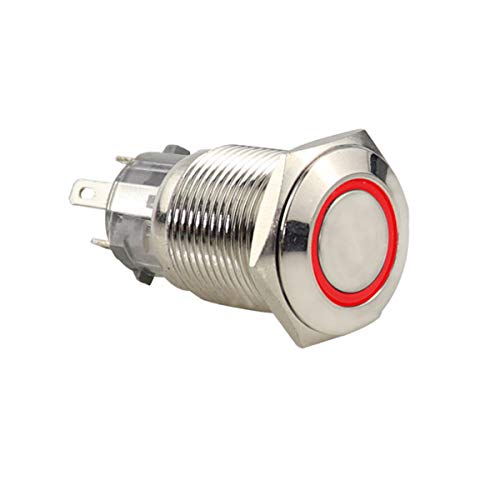 Metalni prekidač gumba za samo-resetiranje vodootpornog trenutnog pritiska tipke 16 mm 5 pin za uključivanje/isključivanje s svjetlima
