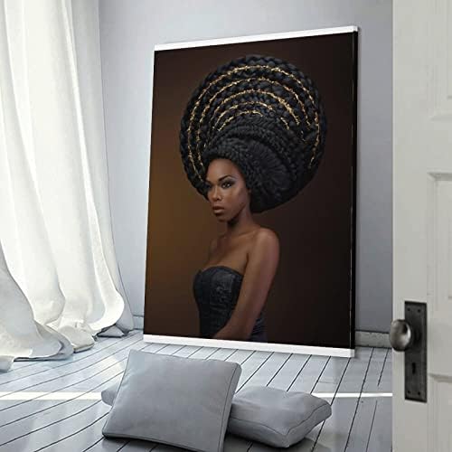 Umjetnički plakat afrička crna djevojka platno zid dekor platno slikanje zidne umjetničke plakate za spavaću sobu dekor dnevne sobe