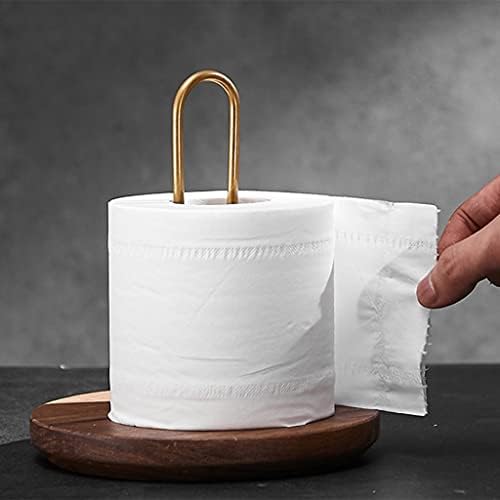 Qffl kuhinjski papirni stalak za vješalice, stojeći papirnati držač ručnika s teškim drvenim bazama, za stol za blagovaonicu